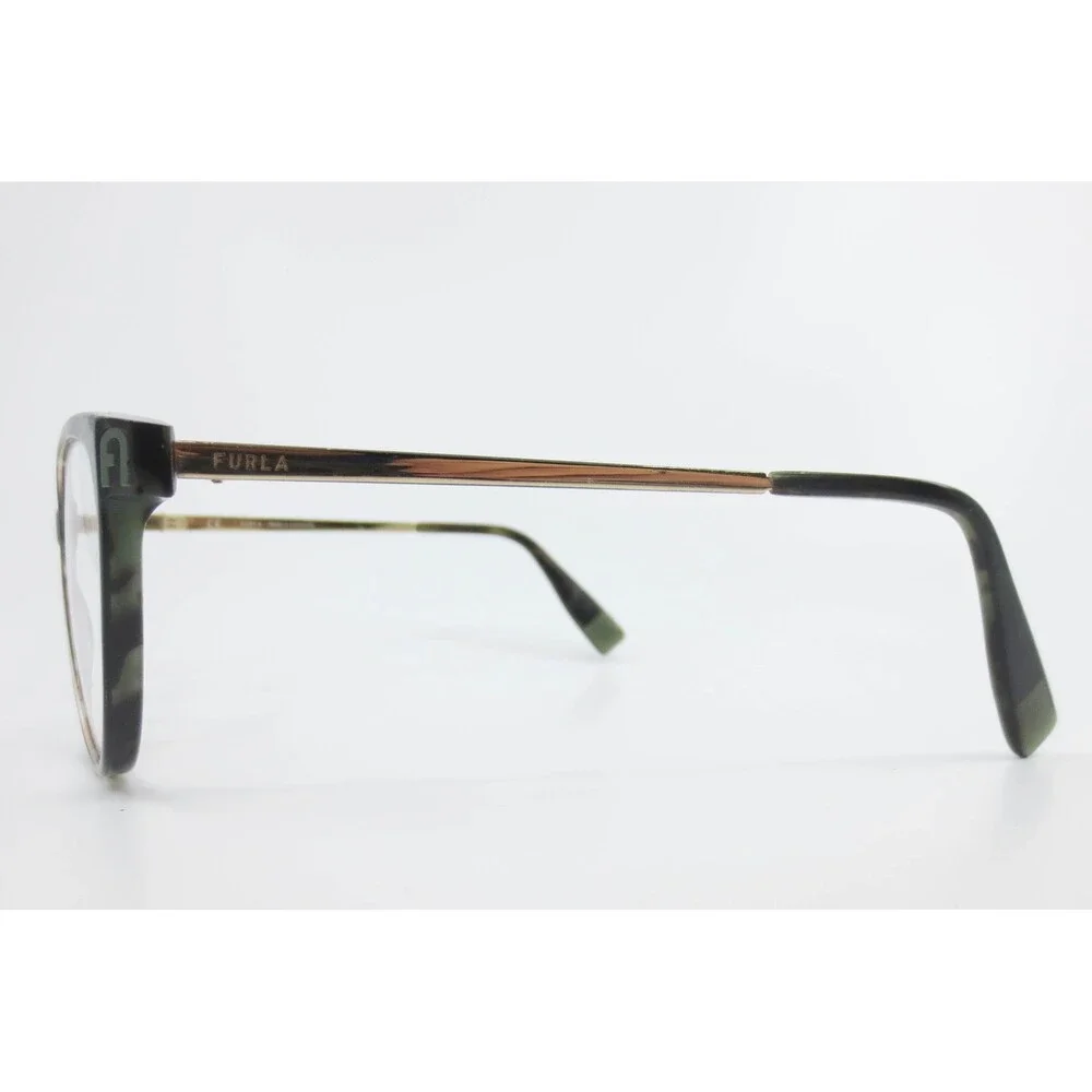 Furla VFU615K Green Tortoise Cat Eye Eyeglasses Frames 53-18-140 COL.09GC